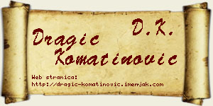 Dragić Komatinović vizit kartica